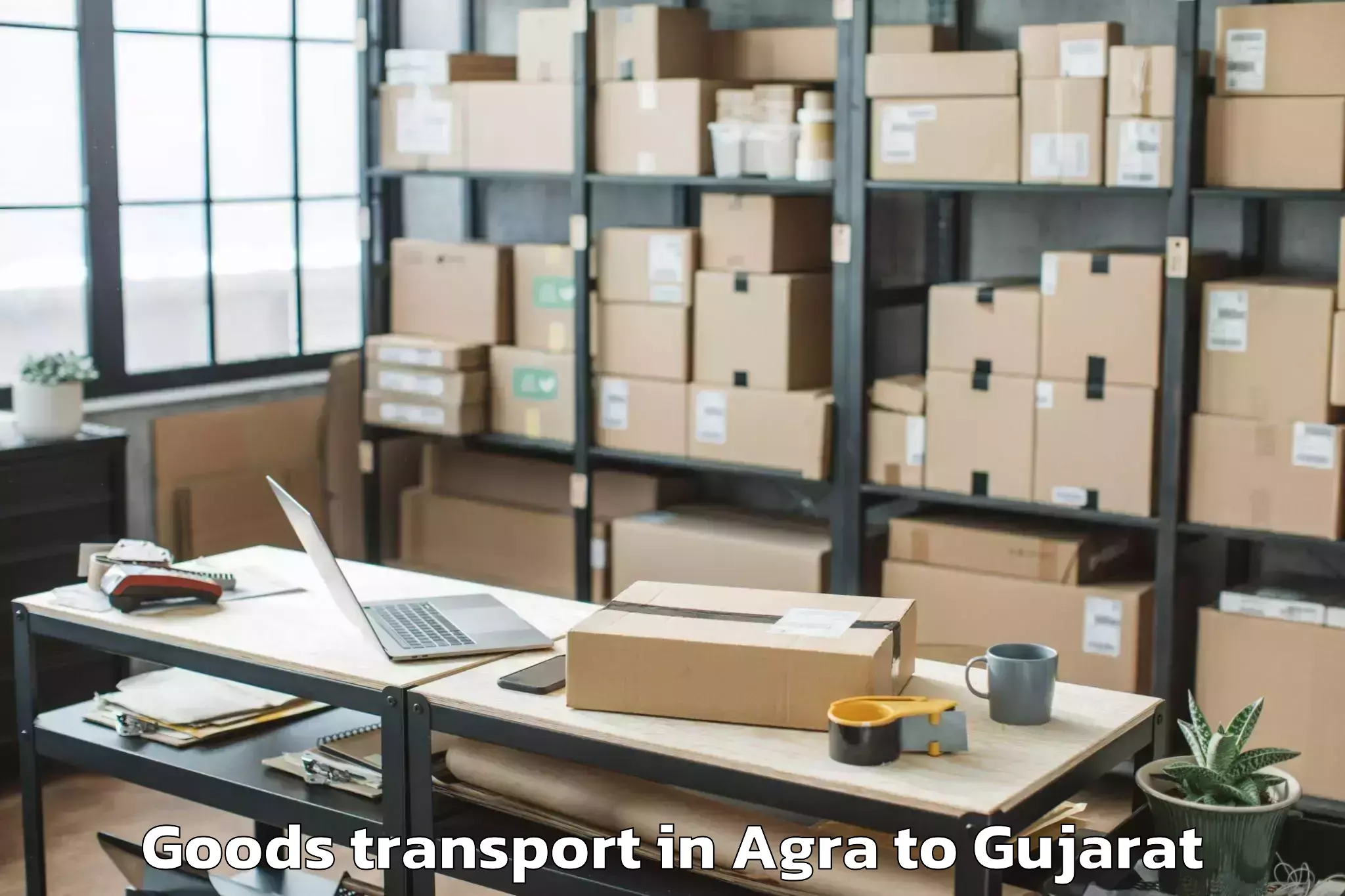 Hassle-Free Agra to Kalavad Goods Transport